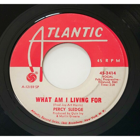Percy Sledge Love Me Tender / What Am I Living For 45 RPM Atlantic Promo EX Soul - Picture 2 of 2